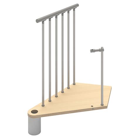 PIANEROTTOLO ARRIVO PER SCALA HOOP Ø 138 cm IN LEGNO DI PINO NATURALE