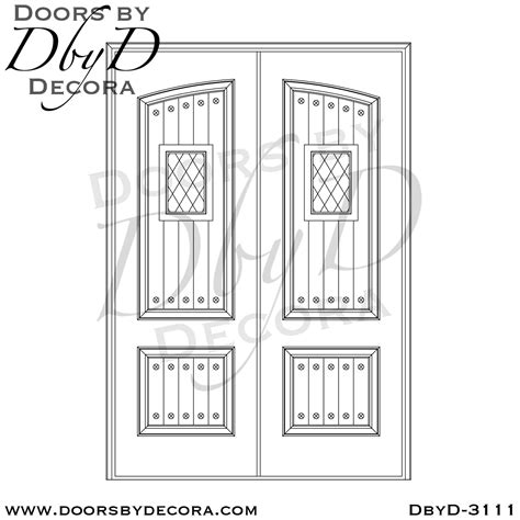 Custom Solid Door Arched Panel Double Doors Entry Doors By Decora