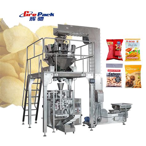 Vertical Automatic Filling Multi Function Food Packing Machine With Multihead Weigher For