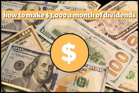 How To Make 3 000 A Month In Dividends In 7 Simple Steps Dividends