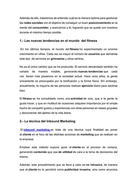 Estrategias De Marketing Para Gimnasios Pdf