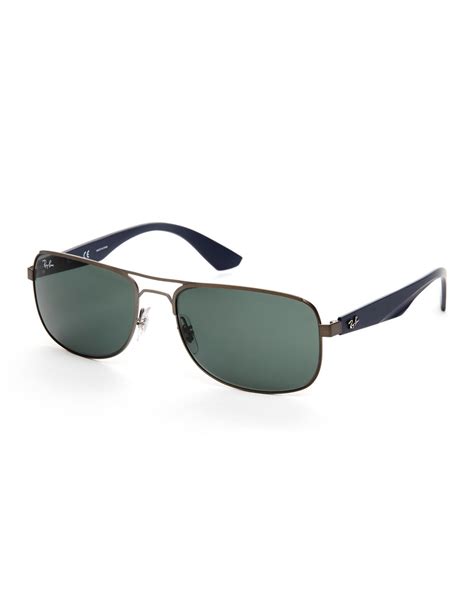 Ray Ban Gunmetal Rb3424 Navigator Sunglasses For Men Lyst