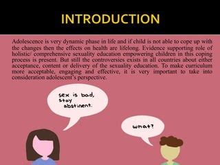 Perception Of Adolescent Students On Sex Education Ppt Practicum Pptx