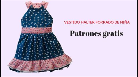 Vestido Halter Forrado De Ni A C Mo Hacer Paso A Paso Patrones Gratis