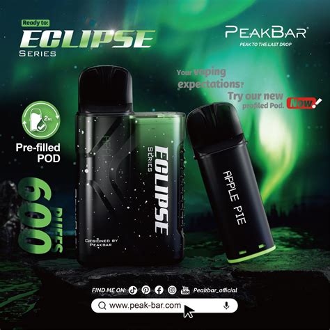 Newest Puff Ml Peakbar Eclipse Prefilled Pod Kit Juice