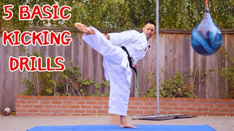 5 Shotokan Karate Kick Drills Beginner Karate Lesson Youtube