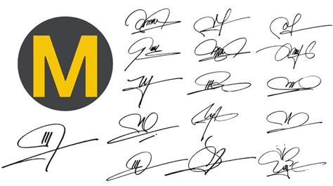 M Signature Style Letter M Signature Style Signature Style Of My