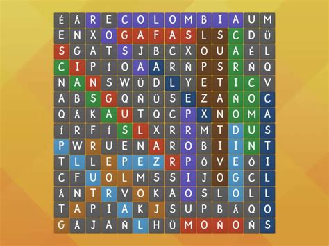 Sopa De Letras Sustantivos Wordsearch