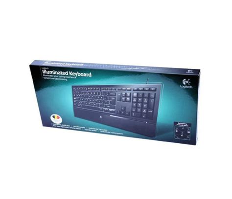 Logitech Illuminated Keyboard Czarna Usb Klawiatury Przewodowe