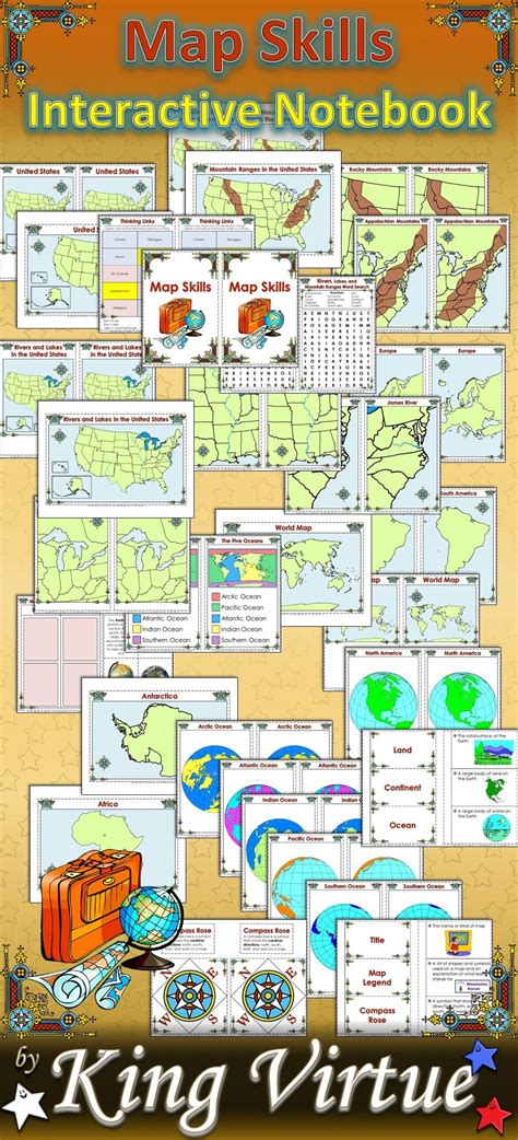 Map Skills Locate Areas On Maps And Globes Interactive Notebook BUNDLE