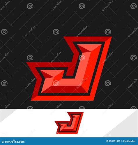 Esport Logo Game Letter J Gaming Design Stock Vector Illustration Of