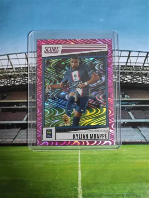 CARD KYLIAN MBAPPE 18 45 PARIS PSG PANINI SCORE LIGUE 1 Numéroté Pink