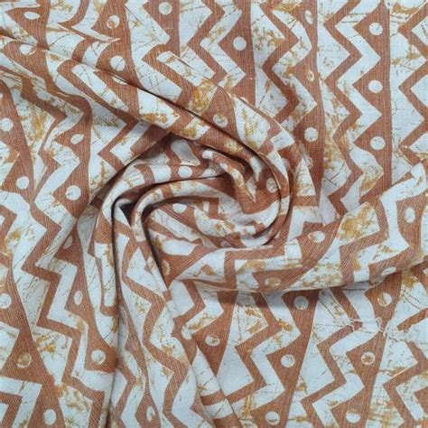 Orange White Chevron Print Cotton Fabric At Rs 132 Printed Cotton