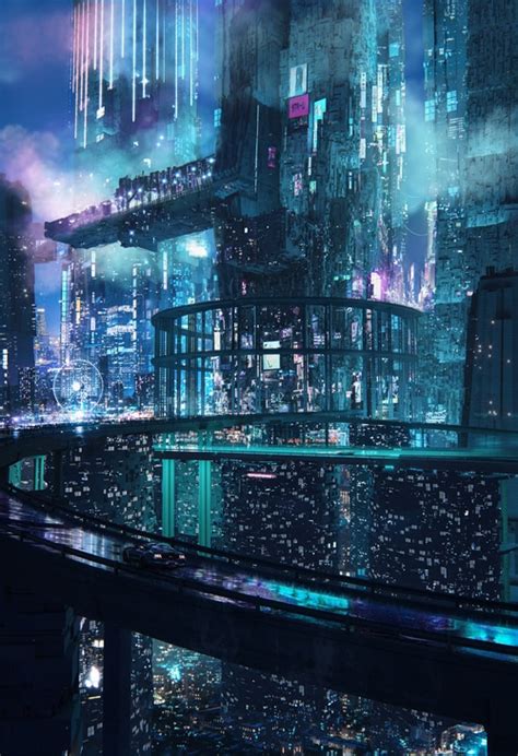 Futuristic Futuristic City Cityscape Road Idil Dursun Car Digital