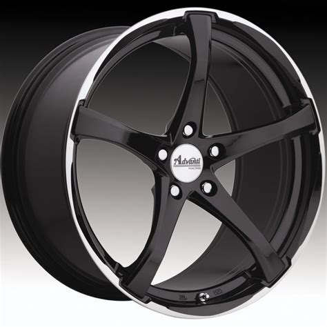 Advanti Racing B2 Denaro Gloss Black W Machined Lip Custom Wheels Rims