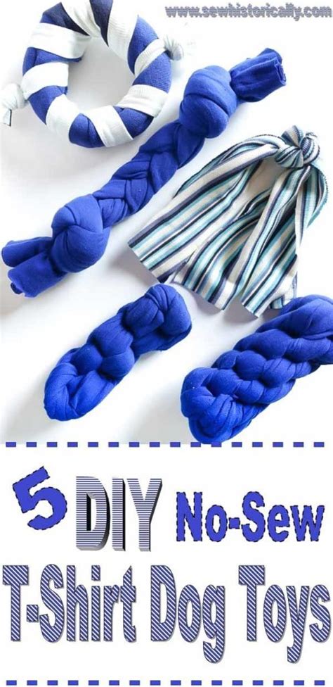 5 Different DIY No-Sew T-Shirt Dog Toys - Sew Historically