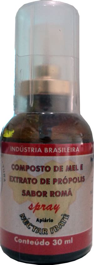 Composto de mel e extrato de própolis spray 30ml Néctar Ibaté sabores