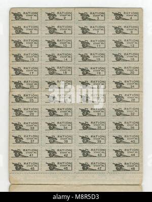 World War II ration stamp books, USA Stock Photo - Alamy