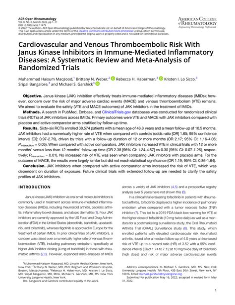 Pdf Cardiovascular And Venous Thromboembolic Risk With Janus Kinase