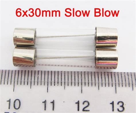 10pcs 6x30 Slow Blow Glass Fuse 6mm X 30mm 250V Slow Blow T0 25A T15A