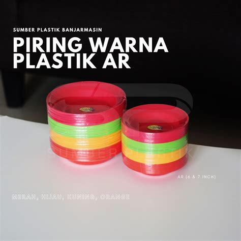 Jual Piring Saji AR Wadah Makan Kecil Warna Plastik 1 Lusin 12 Pcs