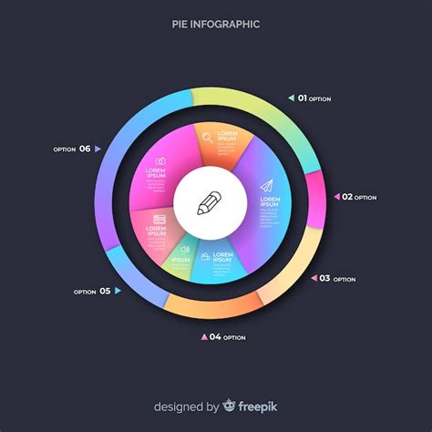 Pie Chart Infographic Free Vector