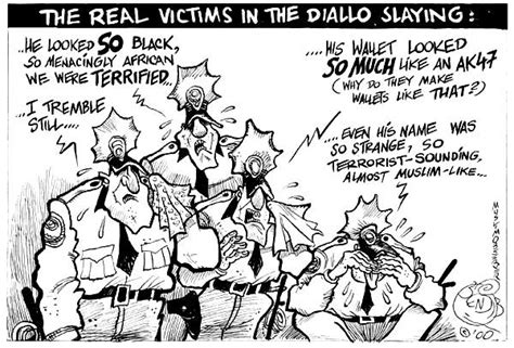 Khalil Bendib The Real Victims In The Diallo Slaying Africa Cartoons