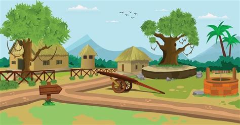 Indian Village Home Vector Art Icons And Graphics For Free Download