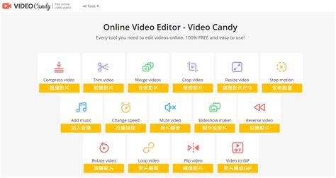 Video Candy 免費線上影片剪輯工具，裁切大小、調整速度輕鬆搞定！