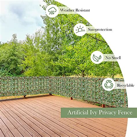 Giantex Artificial Faux Ivy Privacy Fence X Artificial Hedge