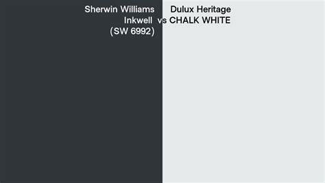 Sherwin Williams Inkwell Sw 6992 Vs Dulux Heritage Chalk White Side