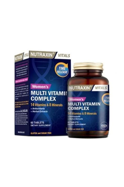 Nutraxin Multivitamin Kadın - Multivitamin & Mineral Complex 60 Tablet ...