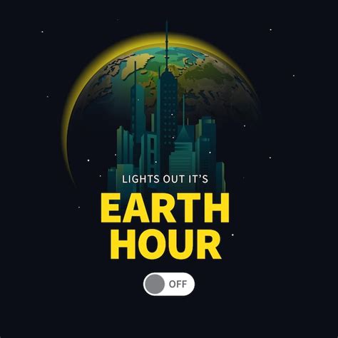 Premium Vector Earth Hour Concept Background Illustration