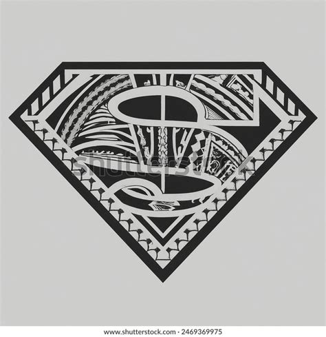 Samoan Tribal Tattoo Superman Logo Imagen Generada Por Ia 2469369975