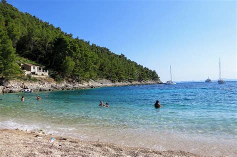 Pi Kne Pla E Pupnatska Luka Na Korcula Wyspie Chorwacja Miejscowi I