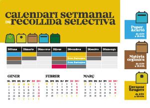 Calendario Recogida Semanal Ajuntament Catarroja