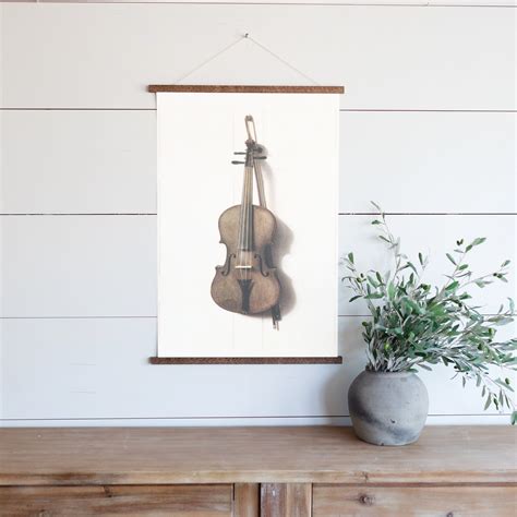 Violin Canvas Wall Art Vintage Decor Hanging Canvas Etsy