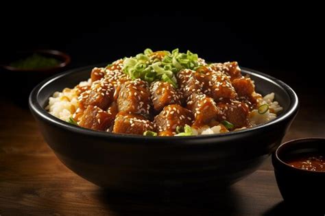 Premium Photo Soy Ginger Tofu Donburi Sensation