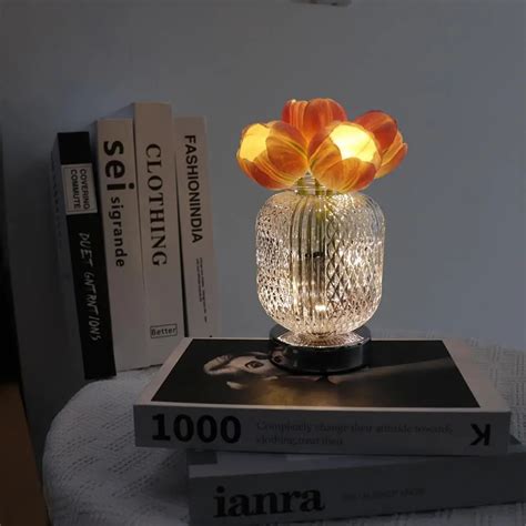 W Led Simulation Tulip Night Light Rechargeable Artificial Flower