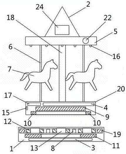 一种智能磁悬浮旋转木马的制作方法