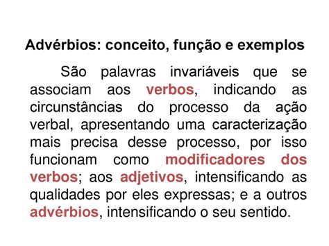 O advérbio e a construção de sentido no texto ppt carregar