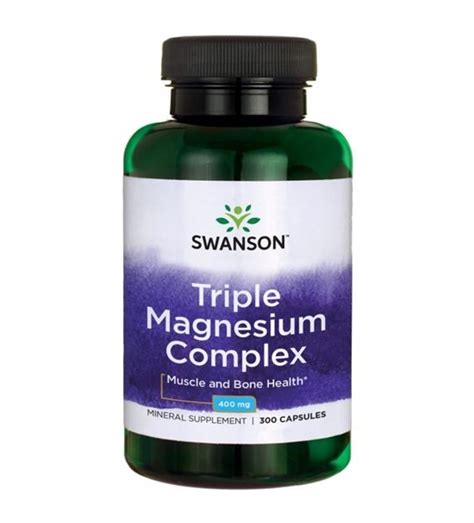 Swanson Magnez Cytrynian Triple Magnesium Complex Mg K Skurcz