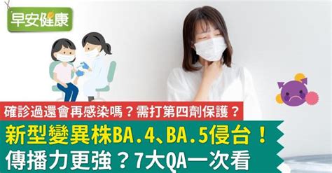 新型變異株ba 4、ba 5侵台！傳染力更強？7大qa一次看