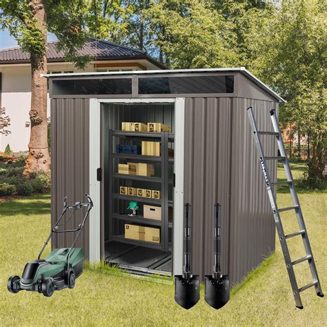 Kelria 6ft X 6ft Outdoor Metal Storage Shed With Metal