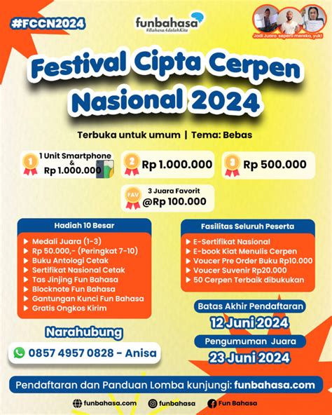 Lomba Menulis Cerpen Nasional 2024 By Fun Bahasa Event Penulis