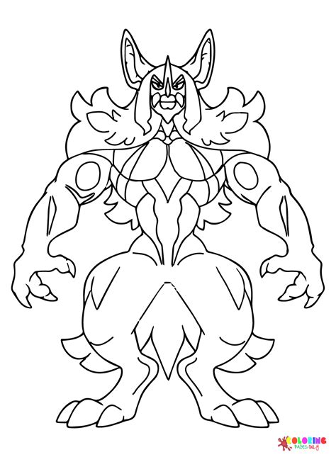 Grimmsnarl Character Coloring Page Free Printable Coloring Pages