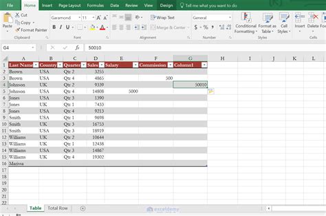 How To Insert Or Delete Rows And Columns From Excel Table Exceldemy