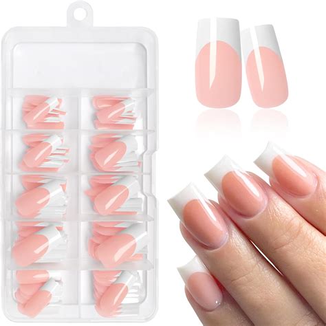 Amazon EternalClassic 120pcs French Tip Press On Nails Medium