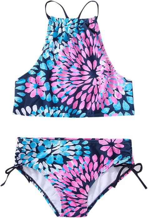 Girls Swimsuit Kids Two Piece Bathing Suit Toddler Swimwear Bikini Tankini Beach Rash Guard 4 ...