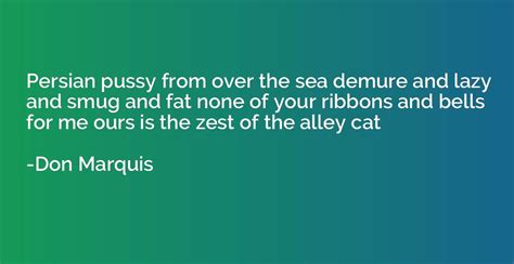 Persian Pussy From Over The Sea Demure And Lazy And Smug And Fat Don